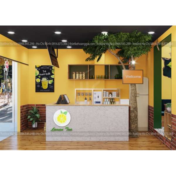 Thiết kế tiệm trà chanh Lemon Tea